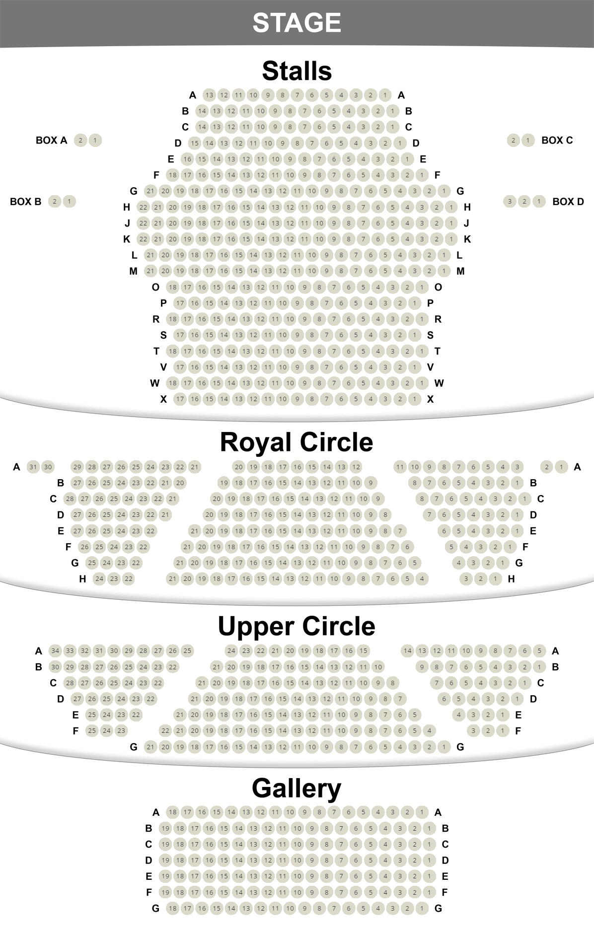 Theatre Royal Haymarket seating plan