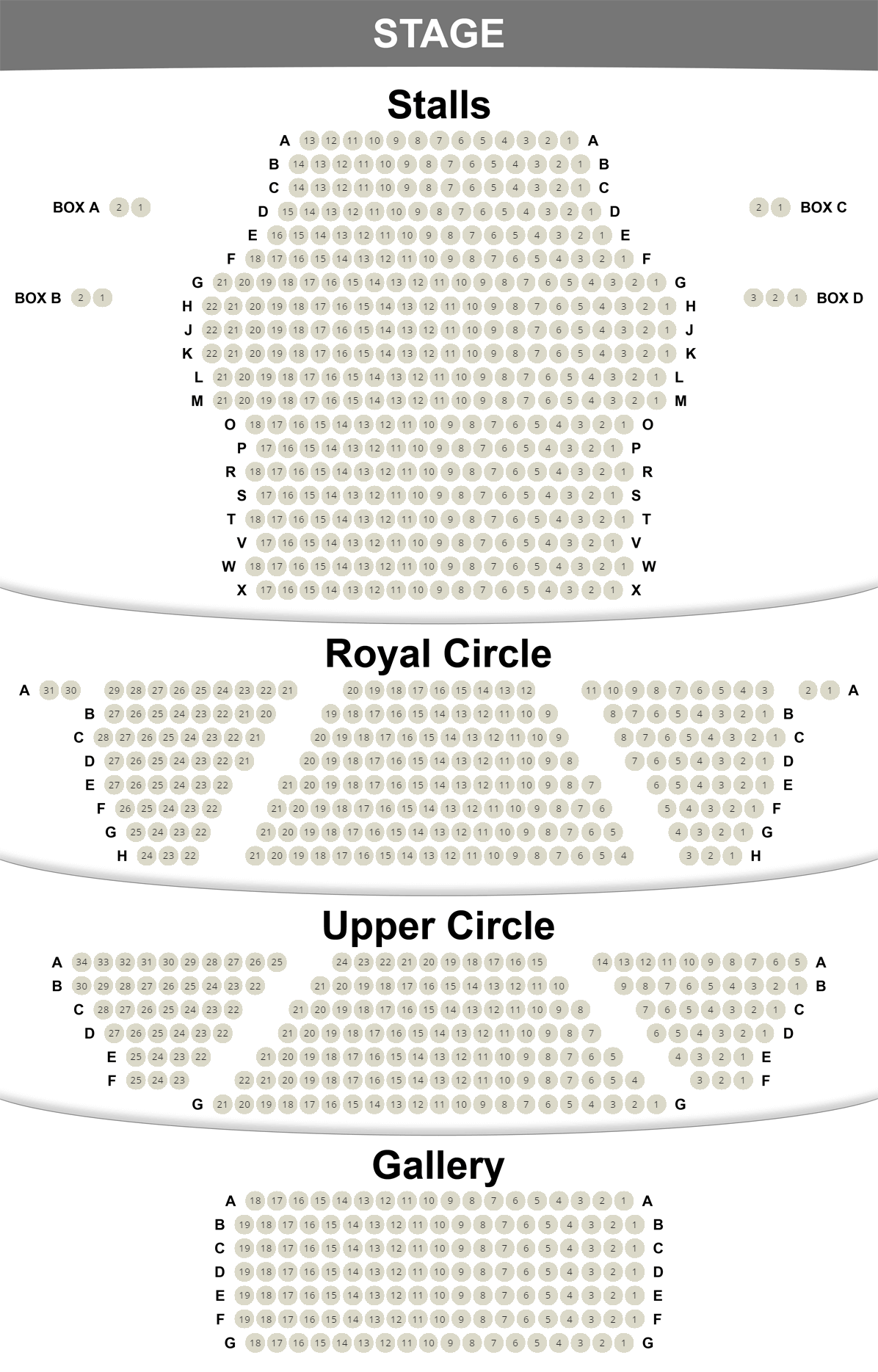 Theatre Royal Haymarket Seating Plan