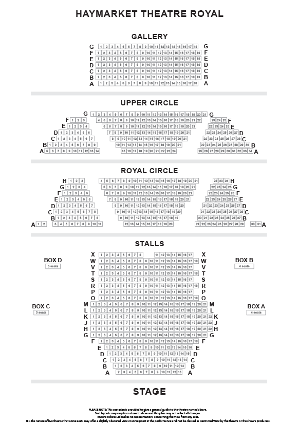 Theatre Royal Haymarket | Seating Plan